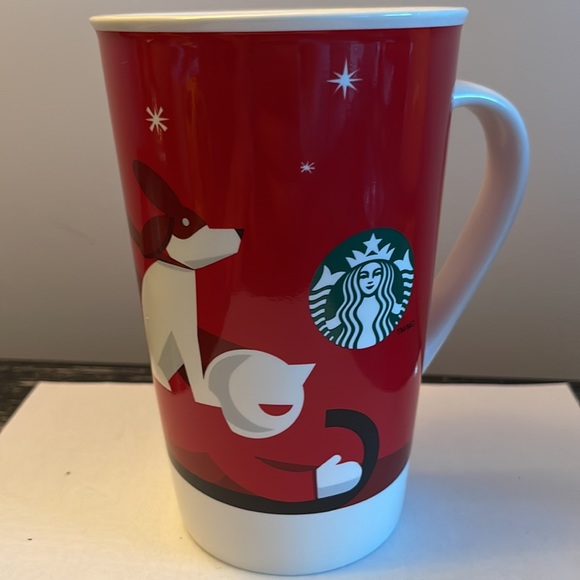 Starbucks Other - Starbucks Christmas Holiday 2011 Ceramic Mug Dog and Boy Sled 16 fl